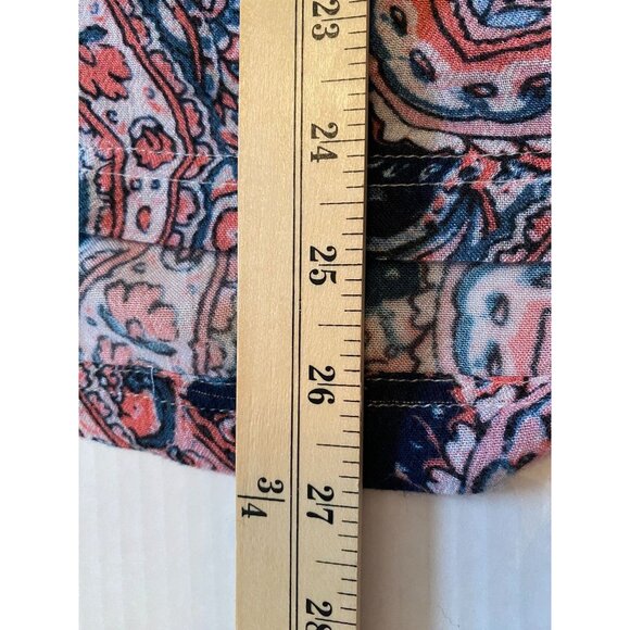 Tru Luxe Mixed Pattern Multicolor Lightweight Viscose Tunic with Tassel Size L - Picture 5 of 8